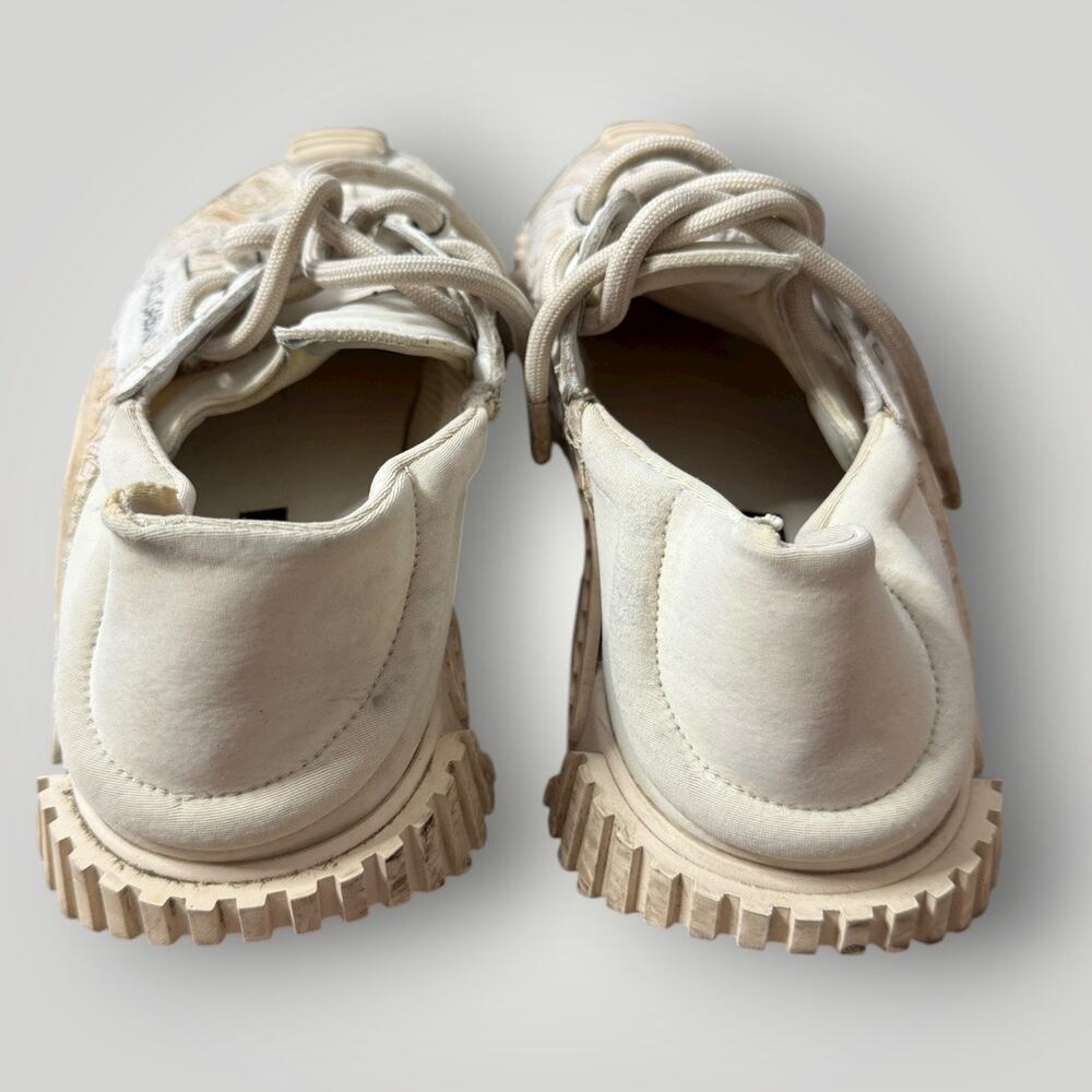 Dolce & Gabbana Lace Sneakers Beige Floral Made in Italy Women’s Size 40 - Picture 5 of 16